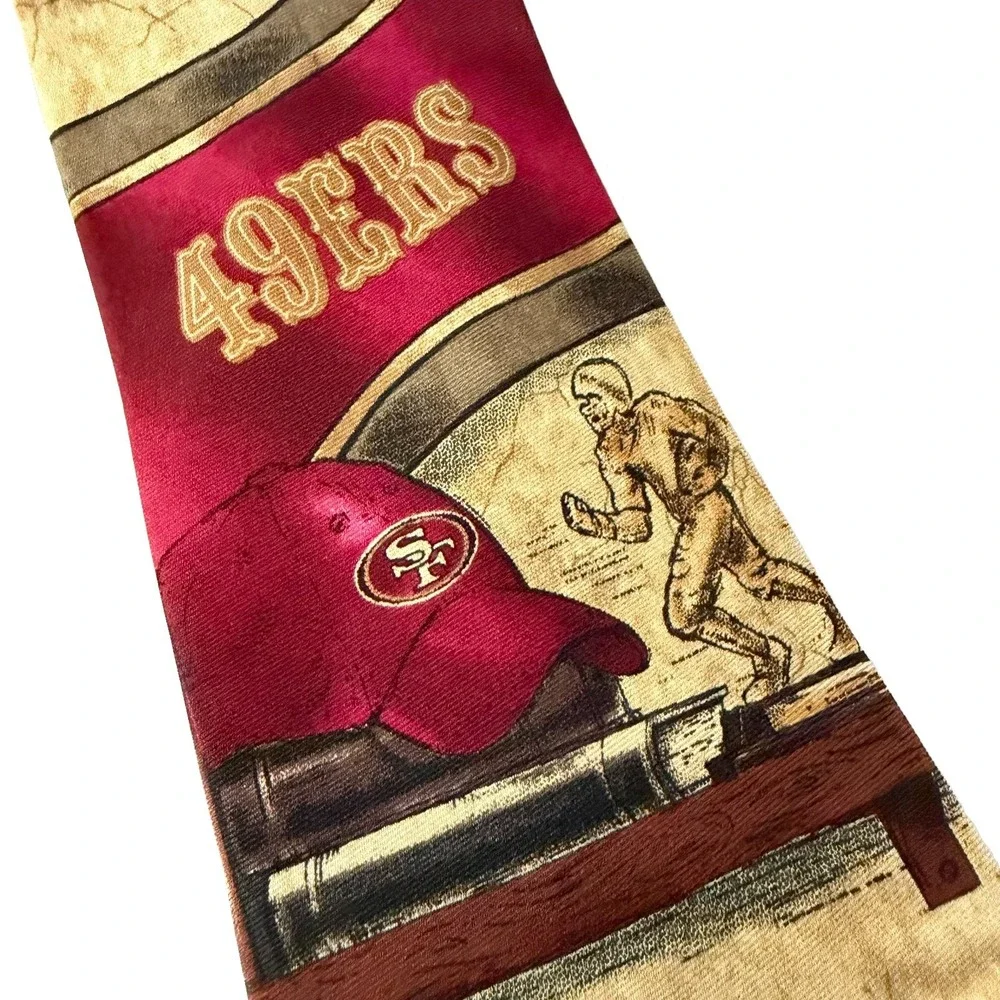 Vintage San Francisco 49ers NFL Football Eagle Wings 100% Silk Tie Nostalgia 2